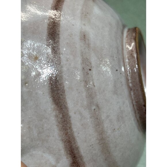 Vietri Pottery Bowl 7" Small Hand Painted Brown Beige Fruit Ruffle Edge Tuscan - Picture 6 of 6